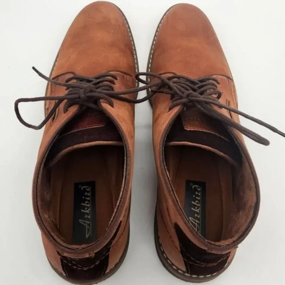 Arkbird Chukka Boots Men's Size 12 Brown Leather Oxford Ankle Lace Up Casual